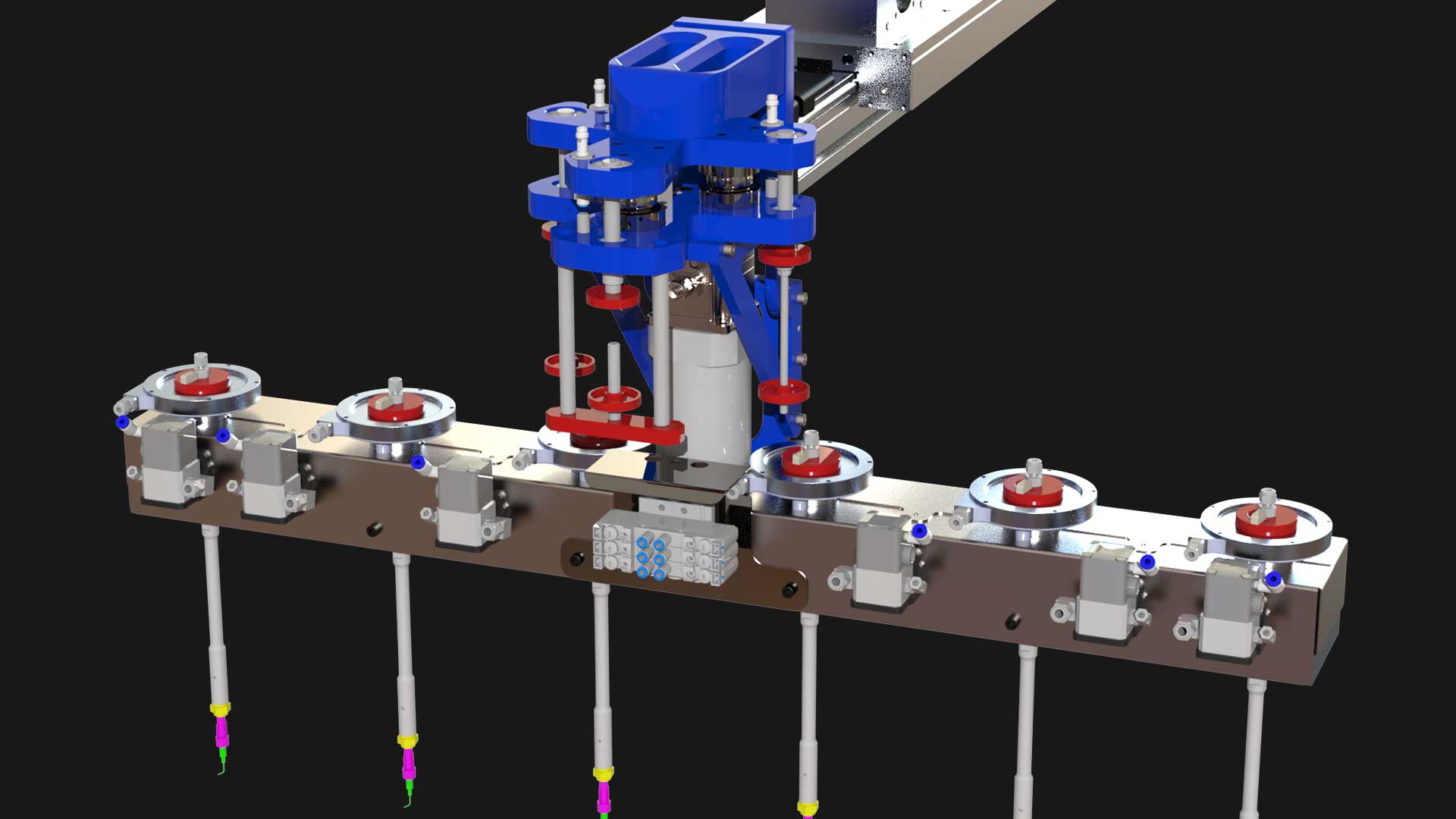 Tête robotisée de revêtement à anti-collision